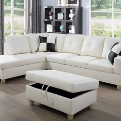 BRAND NEW SECTIONAL COUCH WITH OTTOMAN INCLUDED