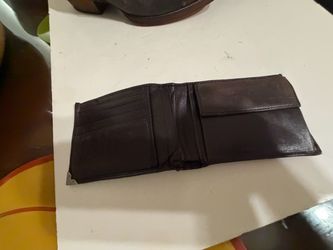 Mens Dark Brown Leather Bifold Wallet