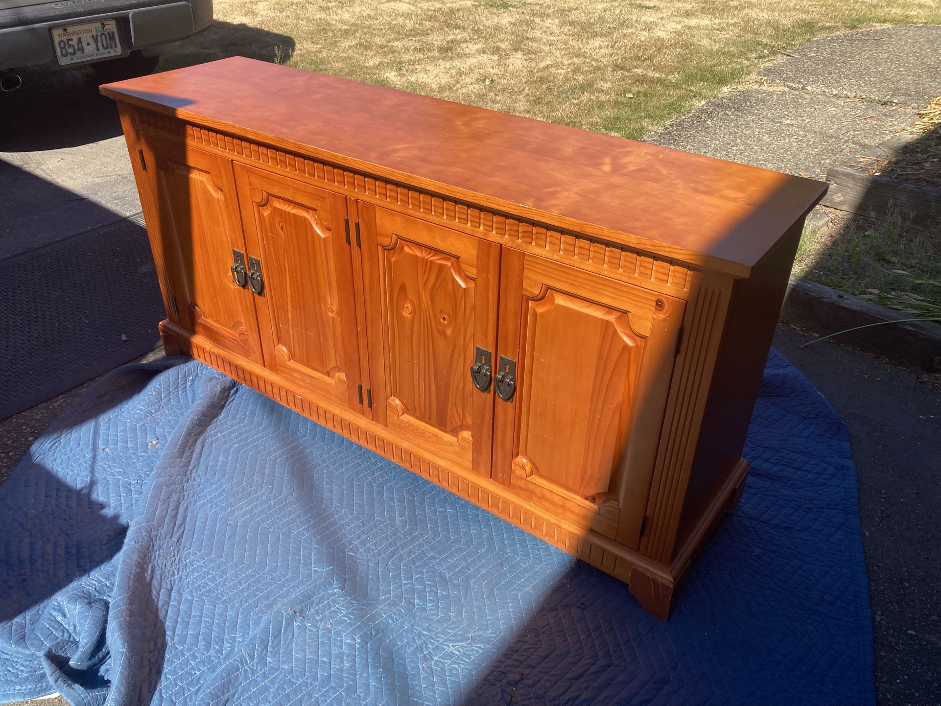 TV Cabinet, Stand, Cherry, 2 Cupboards, 2 Shelves, Delivery
