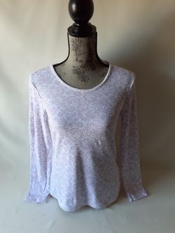 Time and Tru women's lavender floral long sleeve top size S