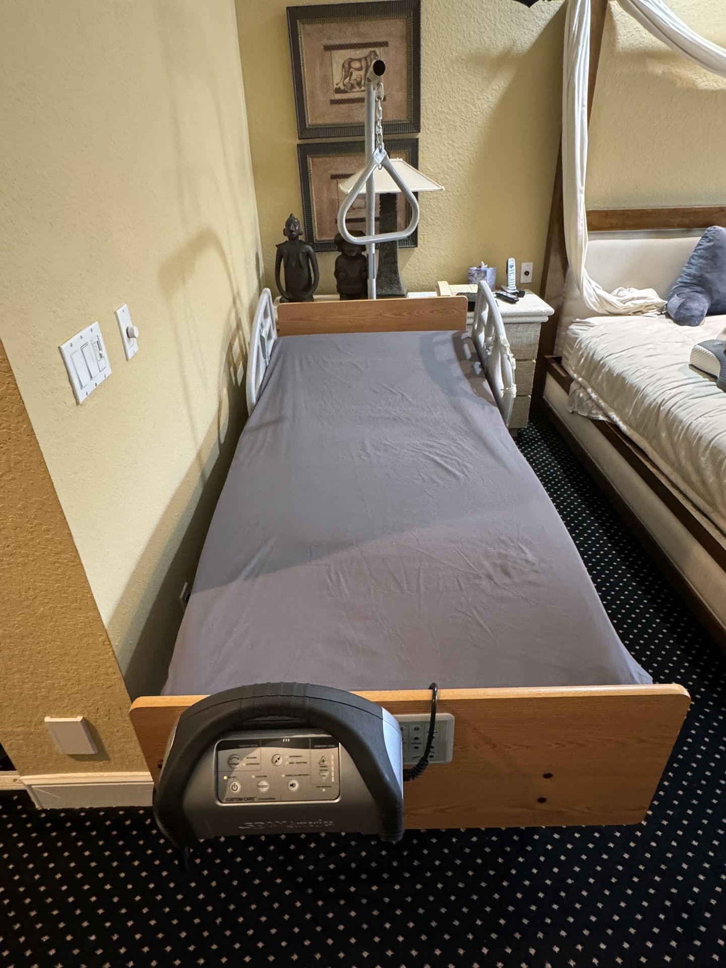 Twin Electric Bed With Accessories 