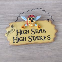 Bahamas high Seas High Stakes wood sign