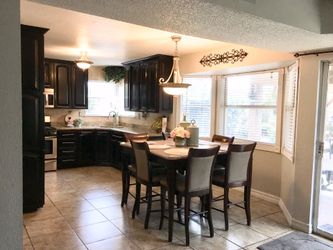 Marble dining table with 6 chairs