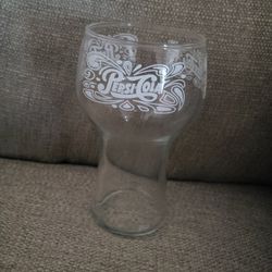 Vintage Pepsi Cola Glass Cup 