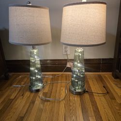 Table Lamps. Set.High/ med / low touch w/ 2 USB