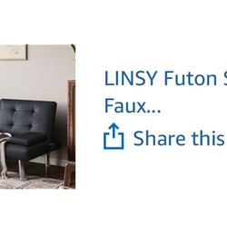 Linsy Futon Sofa bed (Hardly Used)