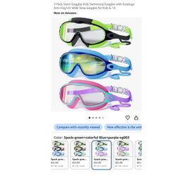 Brand new 3 Pack Swim Goggles Kids Swimming