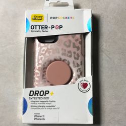 OtterBox Symmetry Series Pink Leopard Print PopSocket Case