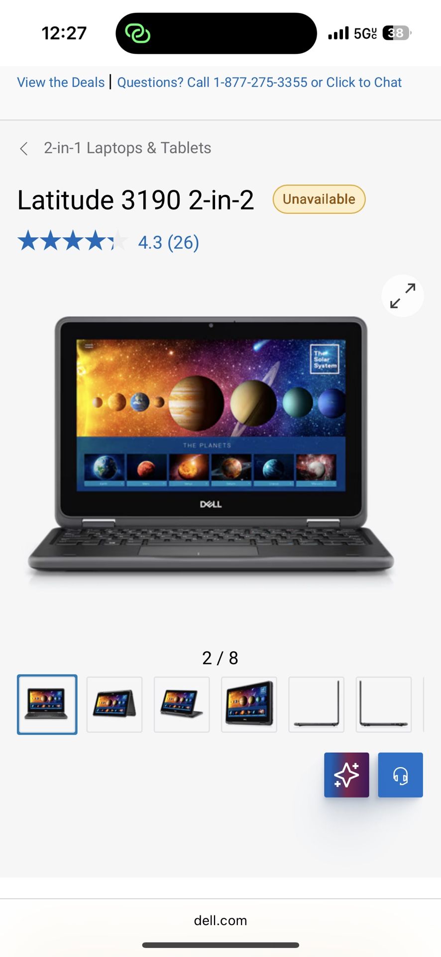 DELL LATITUDE 3190 2 In1 LAPTOP