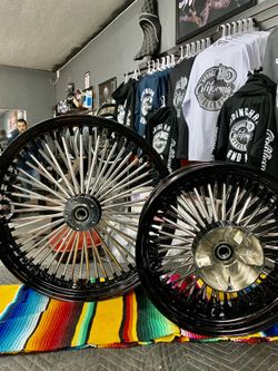 Harley Davidson custom wheels rims tires rotors pulley packages