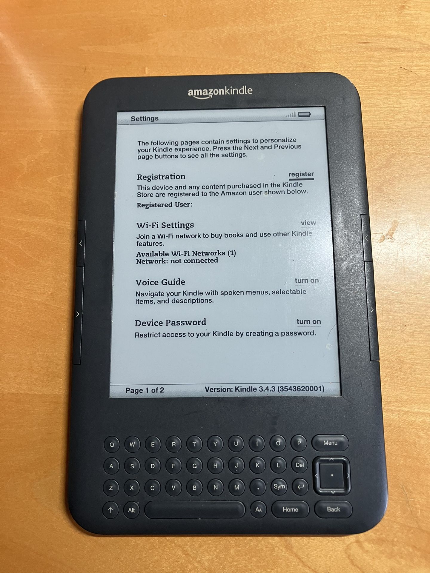 Kindle -early generation