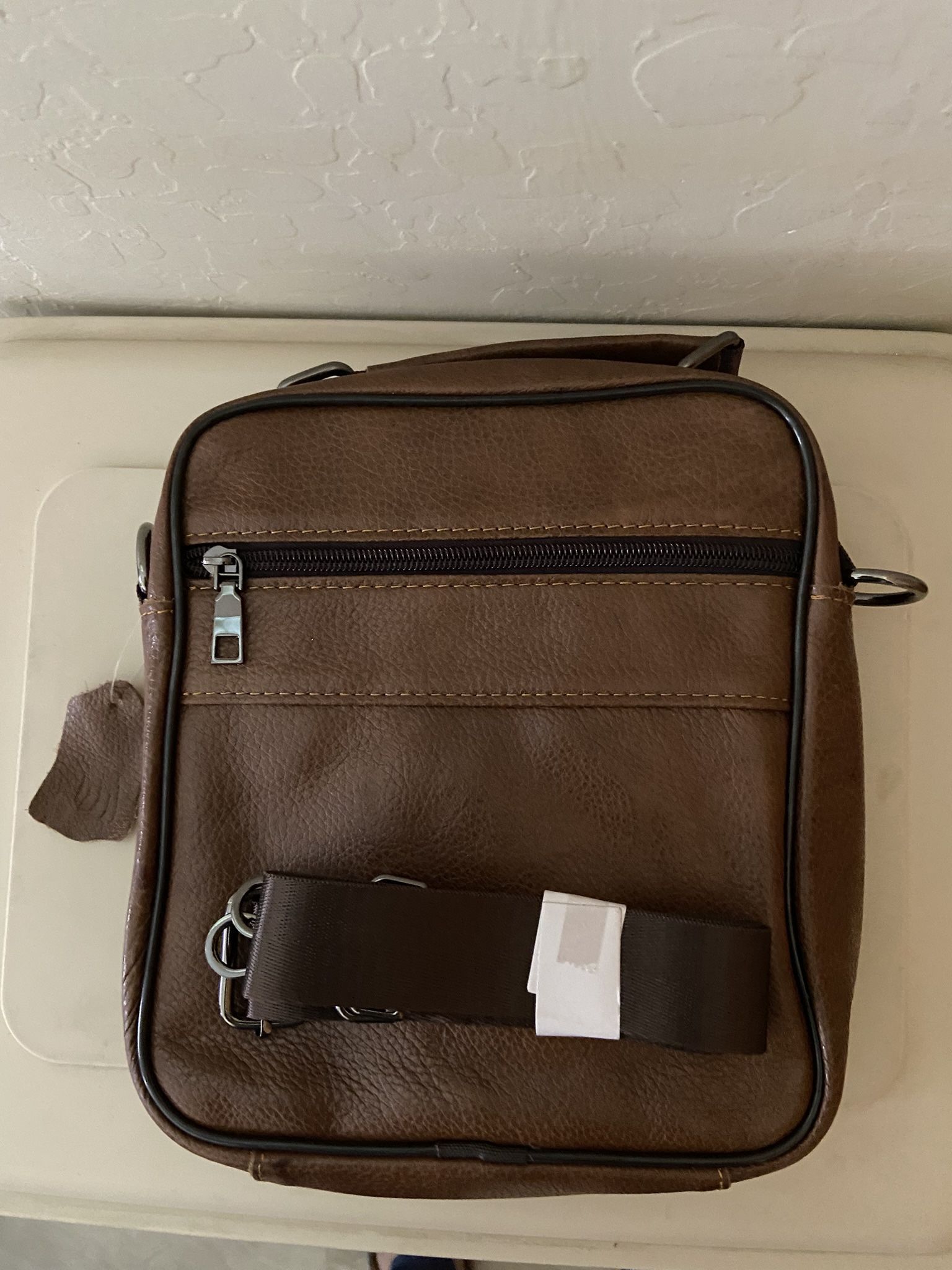 Brown Soft Leather Travel Bag