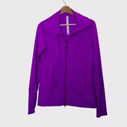 Lululemon Athletica Women’s Purple Full Zip Jacket Size 8