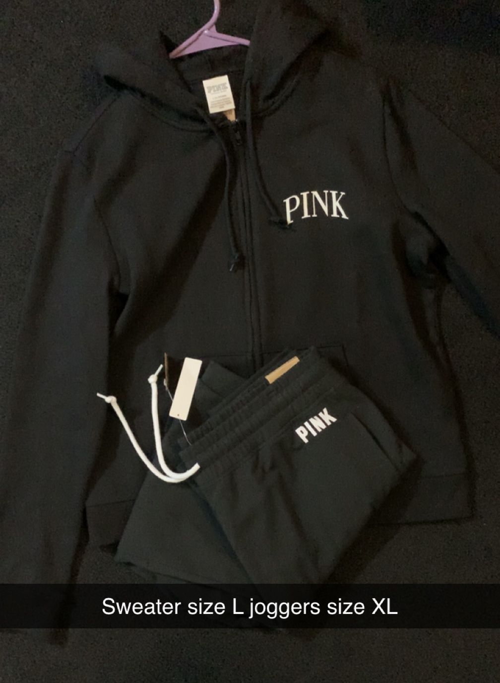 Pink Joggers XL Pink sweater L