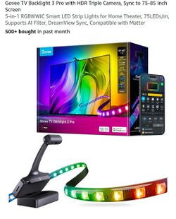 Govee tv backlight 3 pro triple camera 75"/85"