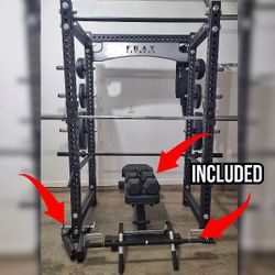 6.75ft tall 3x3 Power Rack – Low Ceiling Friendly - Rogue / Rep / Bells Of Steel Compatible