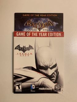 Arkham Asylum & City PS3 manuals