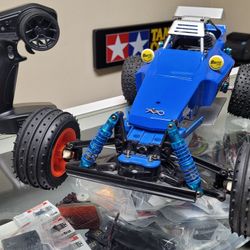 Custom Tamiya 1/10 Sand Scorcher Fighting Buggy Blitzer + Aluminum Upgrade Part
