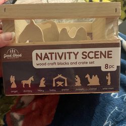 Nativity Scene Wood Craft Set  Brand New In Box 