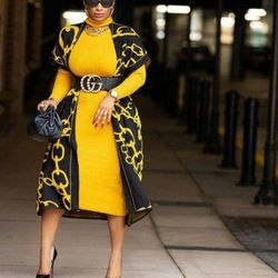Sweater Dress & Chain Belt Only