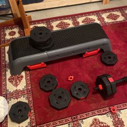 Weight bench with weights set 