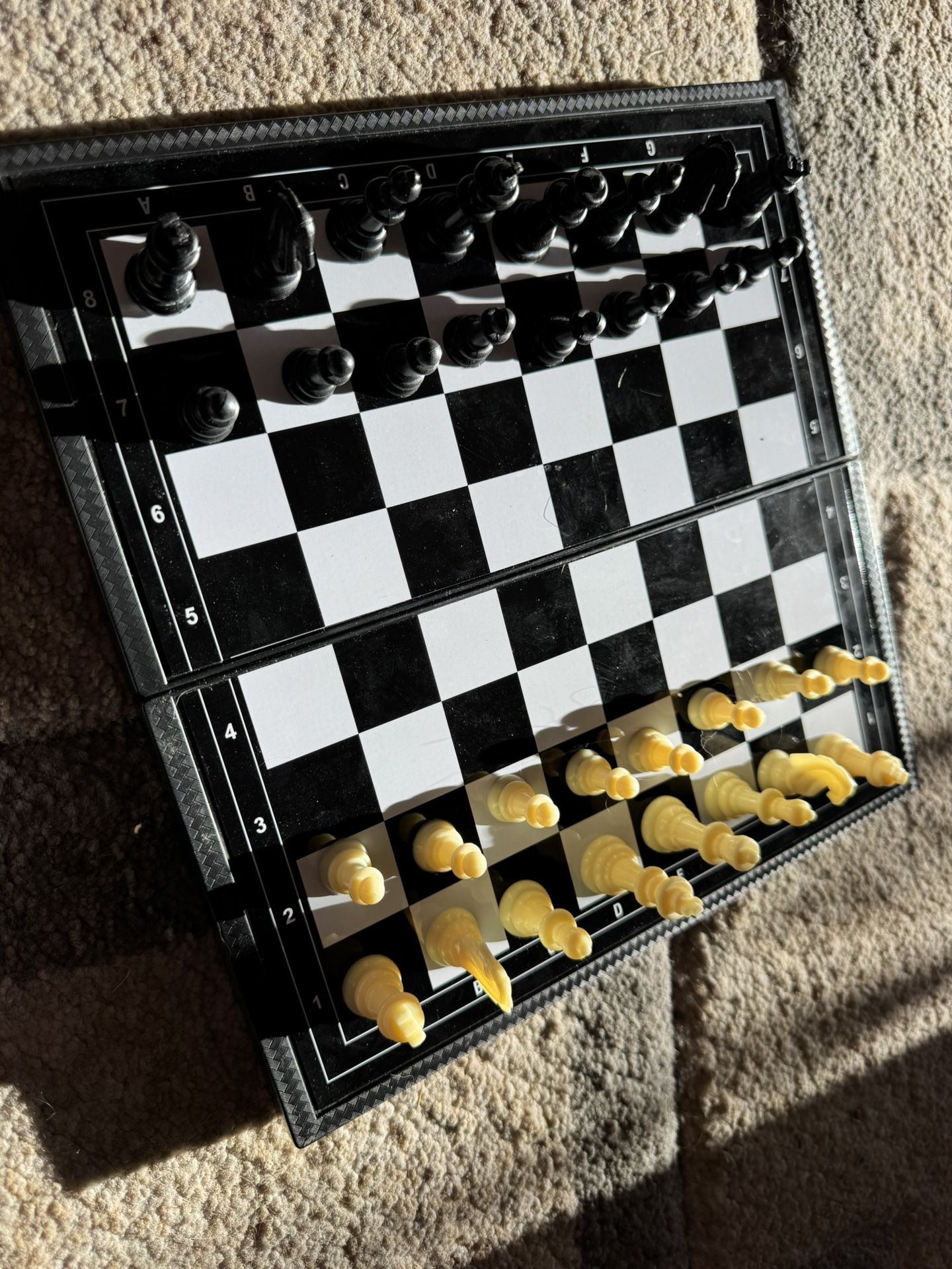 5 in 1 Magnetic Chess Checkers Dominoes Backgammon and Cards Set, Mini Travel Size Multi Board Games