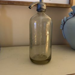 Vintage Clear Seltzer Bottle 