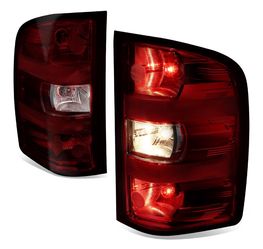 Pair Tail Lights 2007-2014 Chevy Silverado 1500 Sierra 2500 3500 brake lamps