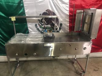 Plancha para Tacos    42”Plancha Con Trompo, 6 Vaporeras.  Es Nueva 