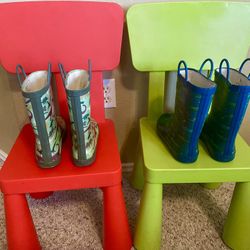 Kids Rain Boots Size 4 $10 Each 