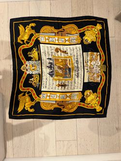100% SILK SCARF MADE IN FRANCE (VINTAGE)