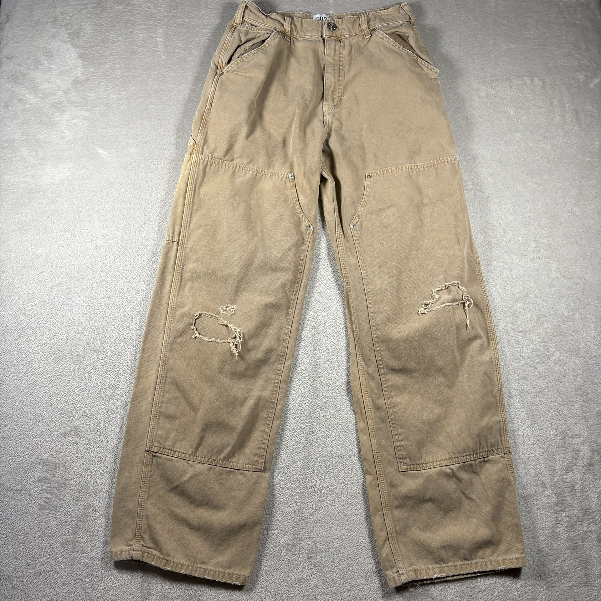 BDG Carpenter Brown 29x32 Double Knee Relaxed Juno Carhartt Y2K Distressed #3497