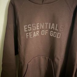 Essentials hoodie plum size large