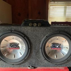 MTX Audio Thunder 4202 Amplifier And 2 MTX Audio Speakers 