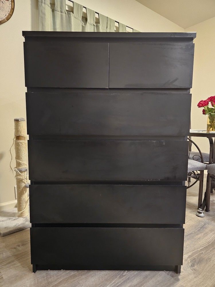 Black 6 Dresser Cabinet Medium