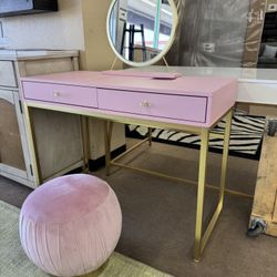 Pink and Gold Vanity 