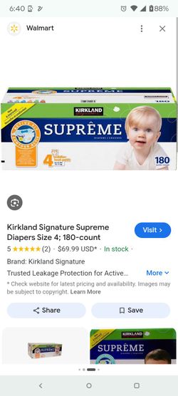 Kirkland size 4 diapers unopened