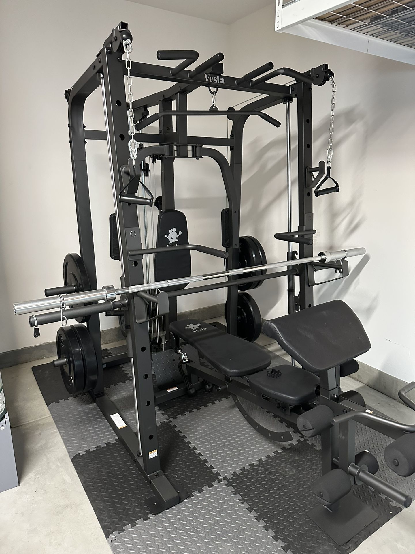 Vesta Fitness Smith Machine 1001 w/Bench Attachment 245lb...
