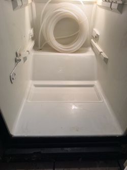 Refrigerator Interior with Water Line Tubing