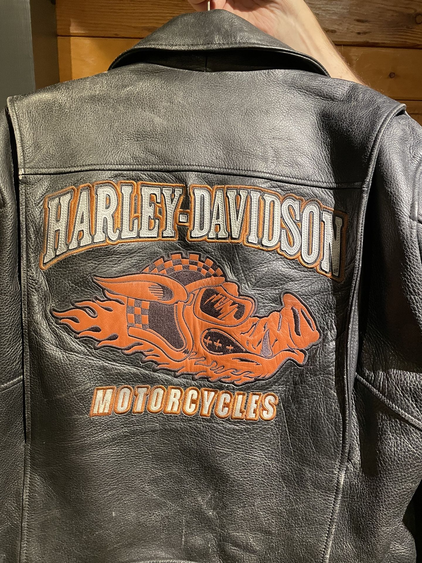 Harley Davidson “Road Hog” Leather Motorcycle Jacket for Sale in 