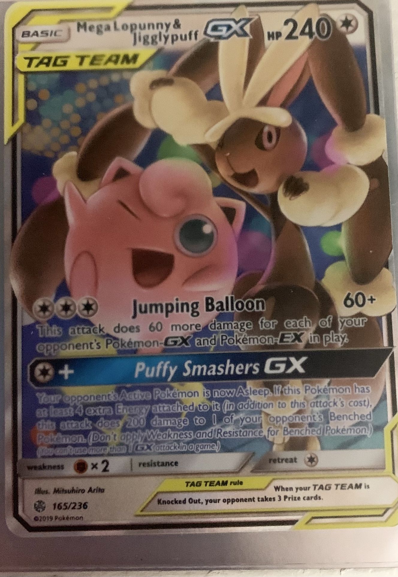 Mega Lopunny And Jiggly Puff Pokemom Trading Card