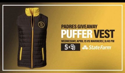 San Diego Padres Giveaway Puffer Vest