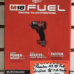 Milwaukee M18 18V Fuel Brushless 3/8” Mid-Torque Impact Wrench Tool Only New 