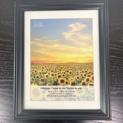 🖼️ Studio Décor Black Picture Frame with Mat (10” x 13”)