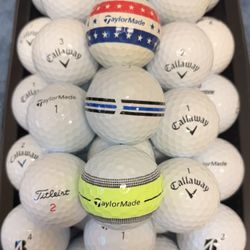 50 Golf Balls As Pictured Titleist , Taylormade, Callaway, Bridgestone …. 