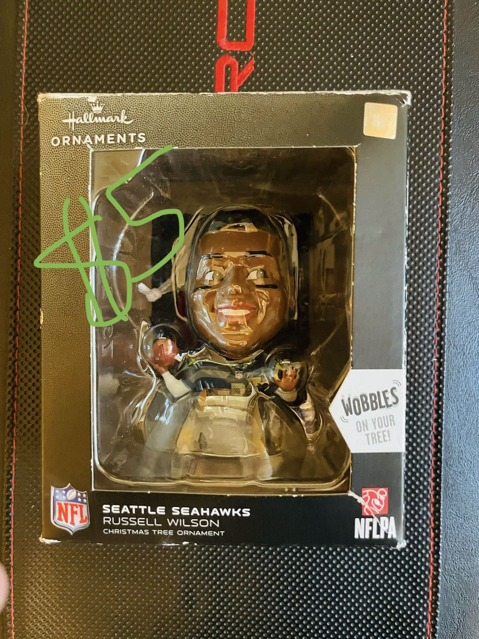 Seattle Seahawks Russell Wilson Christmas Tree Ornament