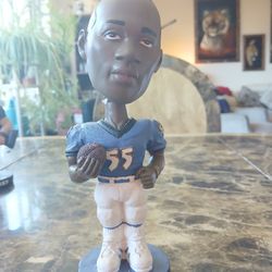 The Ravens Terrell Suggs Bobblehead is a vintage sports memorabilia item featuring the iconic Baltimore Ravens football player. This collectible item 