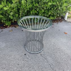 Glass end table