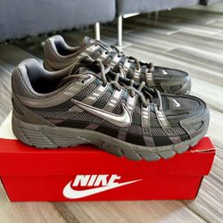 Big Kids' Nike P-6000 Running Shoes - Cave Stone/Metallic Silver - Size 6Y, 7Y (7.5, 8.5 Women)