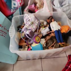 Doll's, Barbie, Furniture And Clothes 